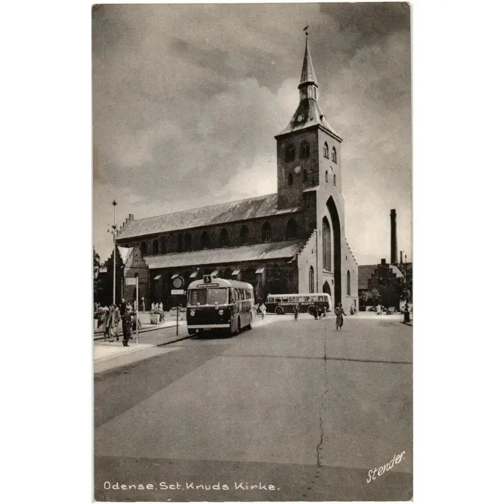 Odense. St. Knuds Kirke. St. Canute's Cathedral Denmark Cathedral Postcard